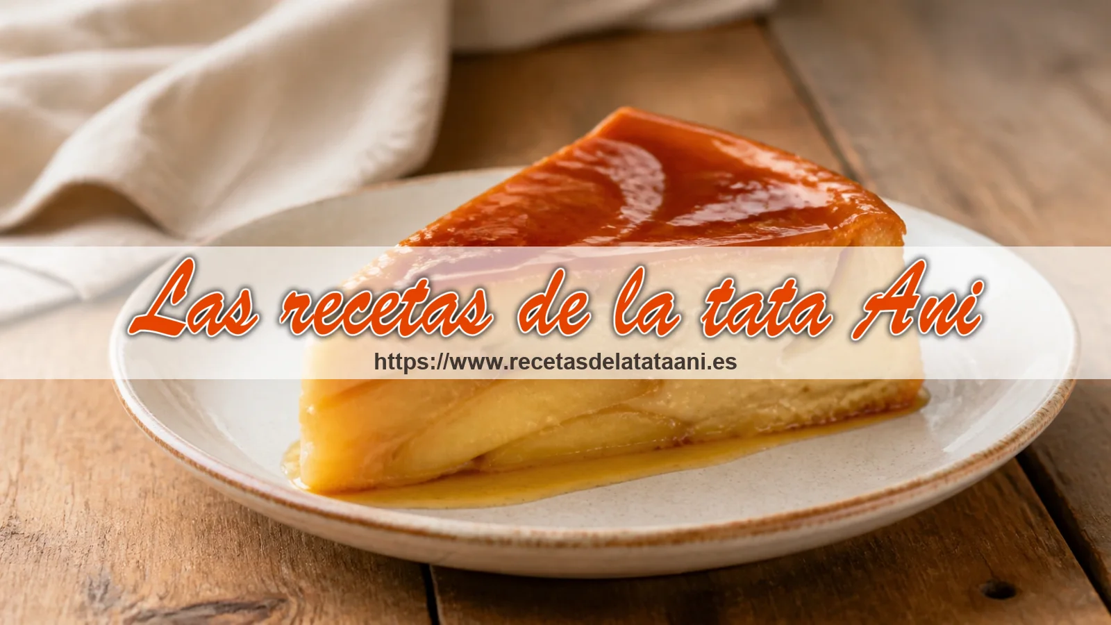 Flan de manzana casero con manzana y caramelo