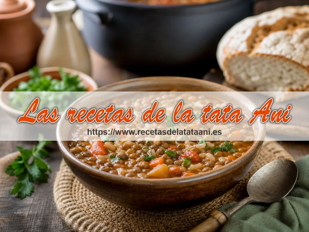 Fotografía ilustrativa de Lentejas con arroz
