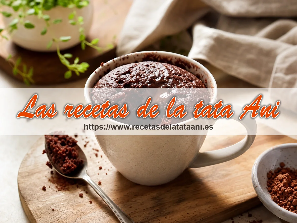 Fotografía ilustrativa de Mug cake de chocolate