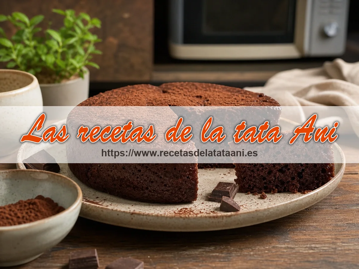Fotografía ilustrativa de Tarta de chocolate en el microondas en 10 minutos