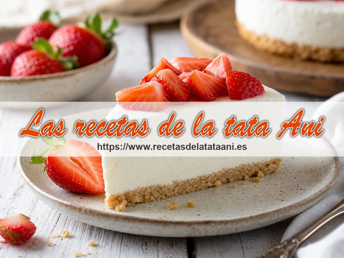 Fotografía ilustrativa de Tarta de petit suisse
