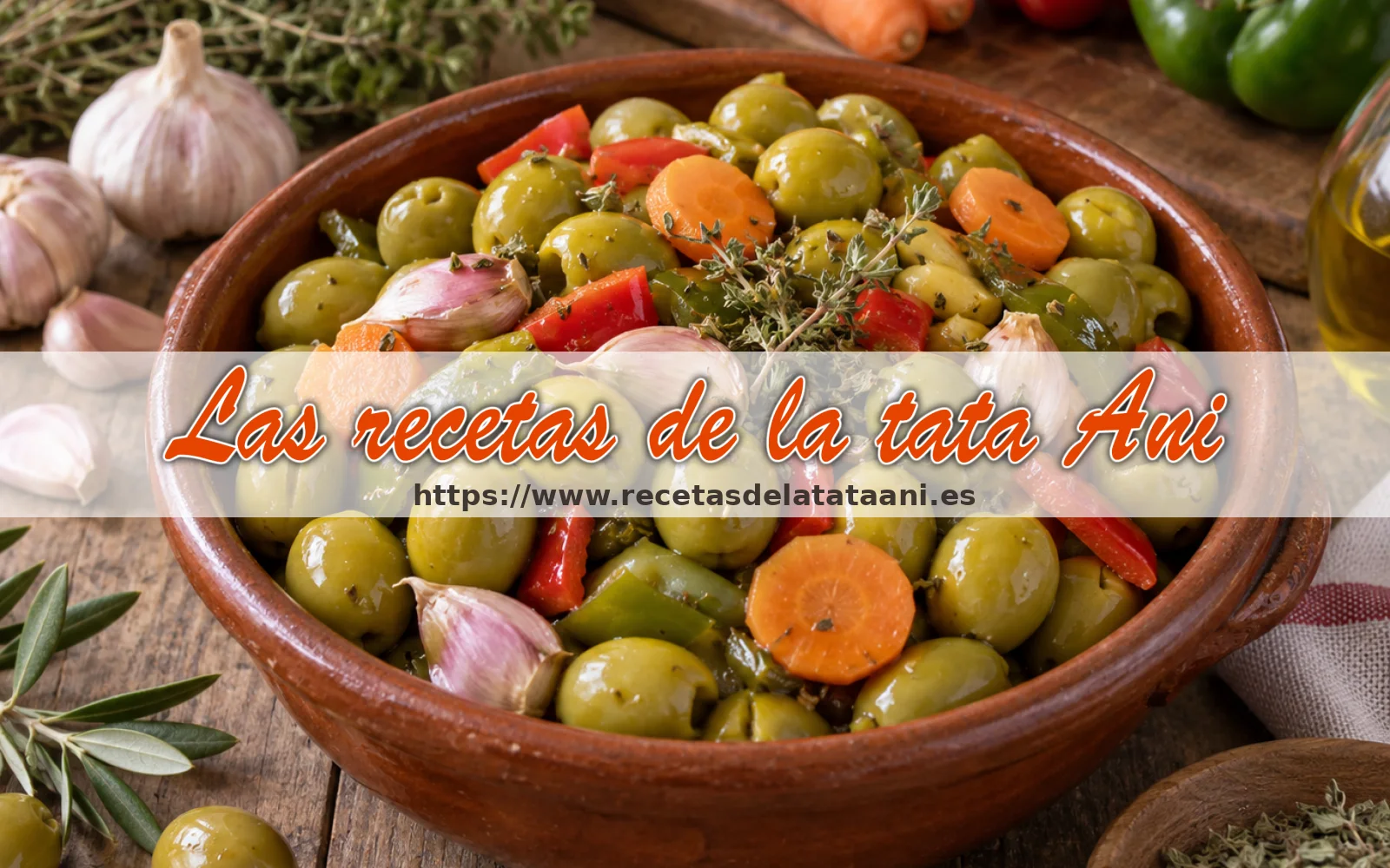 Aceitunas verdes aliñadas