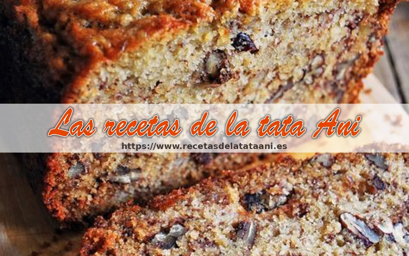 Bizcocho de plátanos y nueces